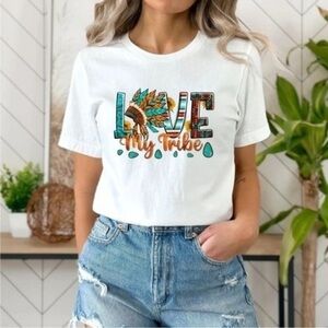 Love My Tribe Native American Graphic T Shirt